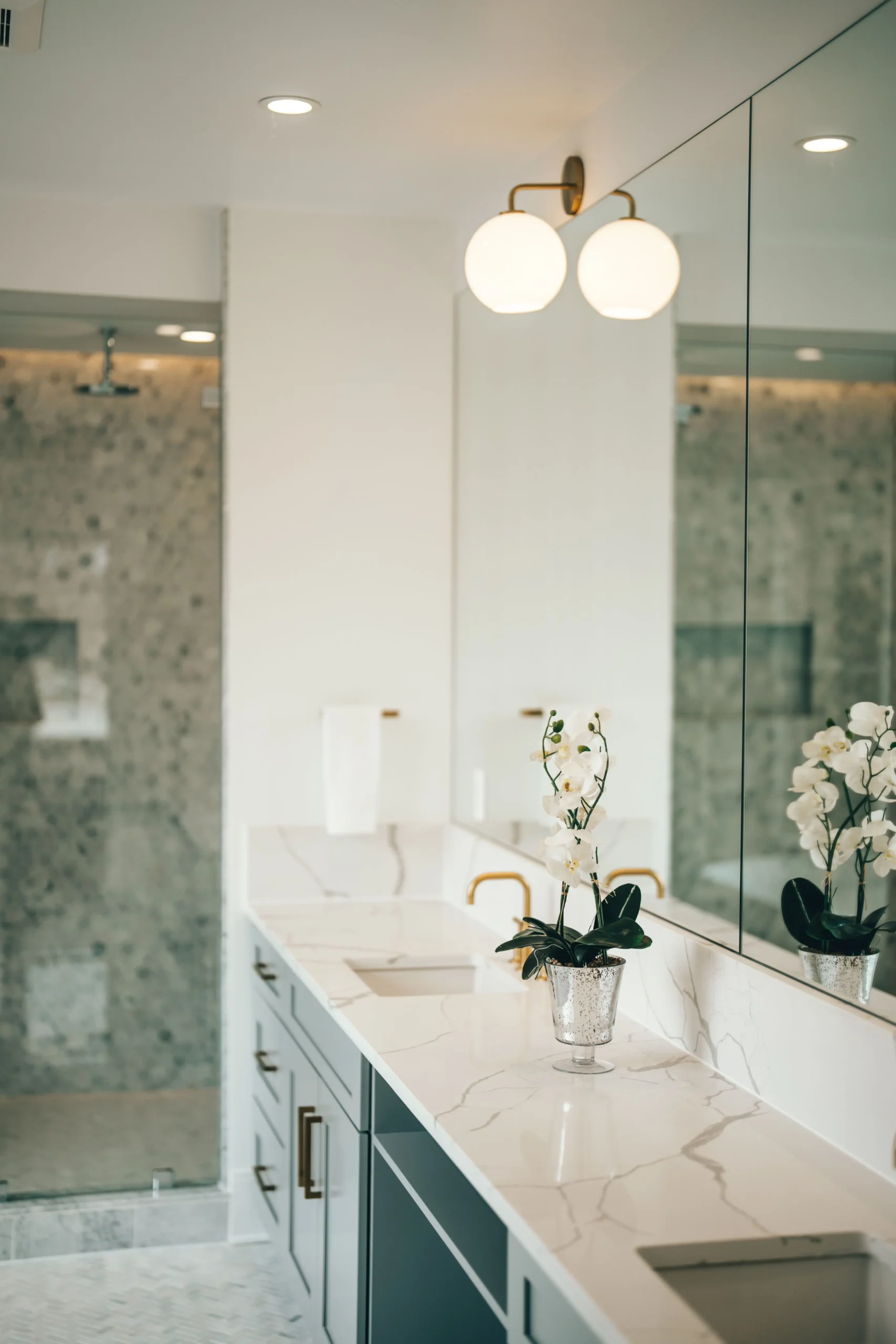 Remodeled bathroom by New Countertop Group